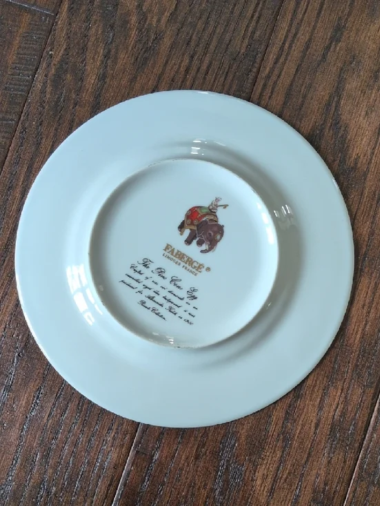 FABERGE I  Limoges French Imperial Egg Collection Pinecone Pattern Salad Plate - Picture 8 of 14